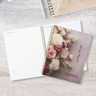 Agenda Calendário Elegante Rose Bouquet