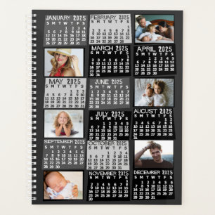 Agenda Calendário Mensal 2025 Ano 12 Colagem de Fotos Pre