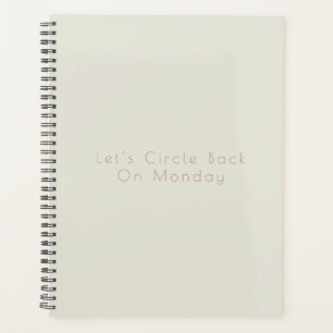 Agenda Calendário Simples Moderno Beige 2024 do Planejado