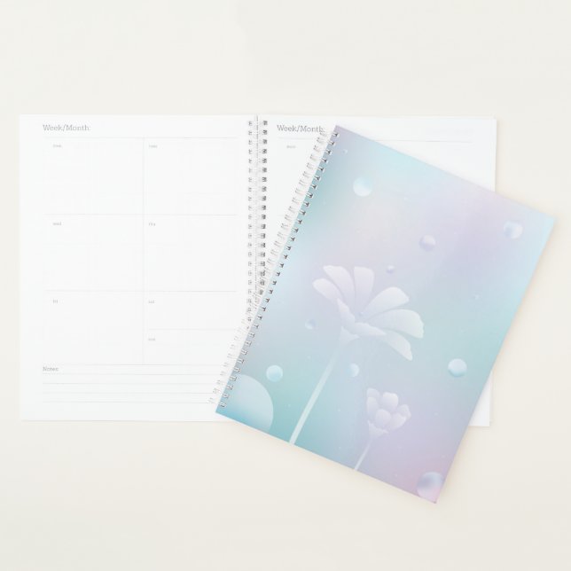 Agenda Calm Flower Hardcover Daily Planner (Exibição)