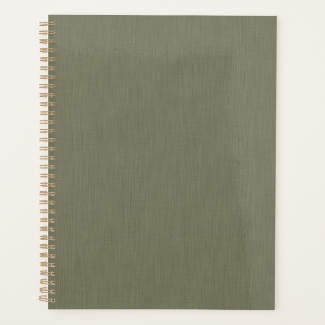 Agenda Calm & simple olive green textured background  (Frente)