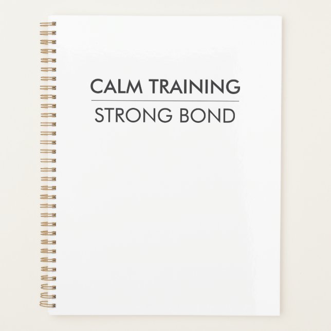 Agenda CALM TRAINING STRONG BOND – Minimal Dog Training (Frente)