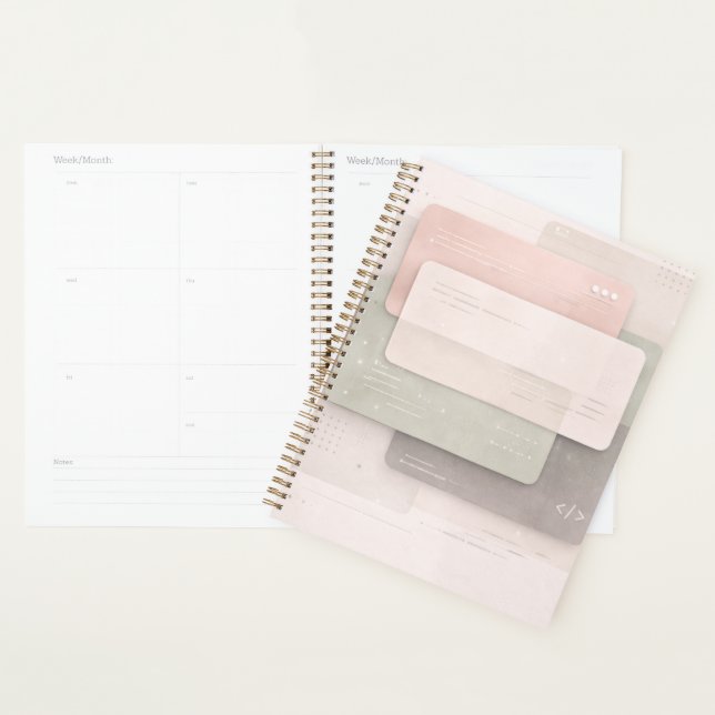 Agenda Camadas de pastel suave arte de IA (Exibição)