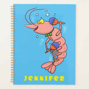 Agenda Camarão feliz e bonito, desenho animado