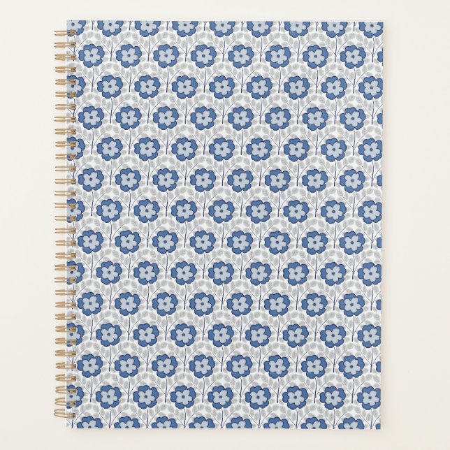 Agenda Camellia Charm Blue Cinza (Frente)