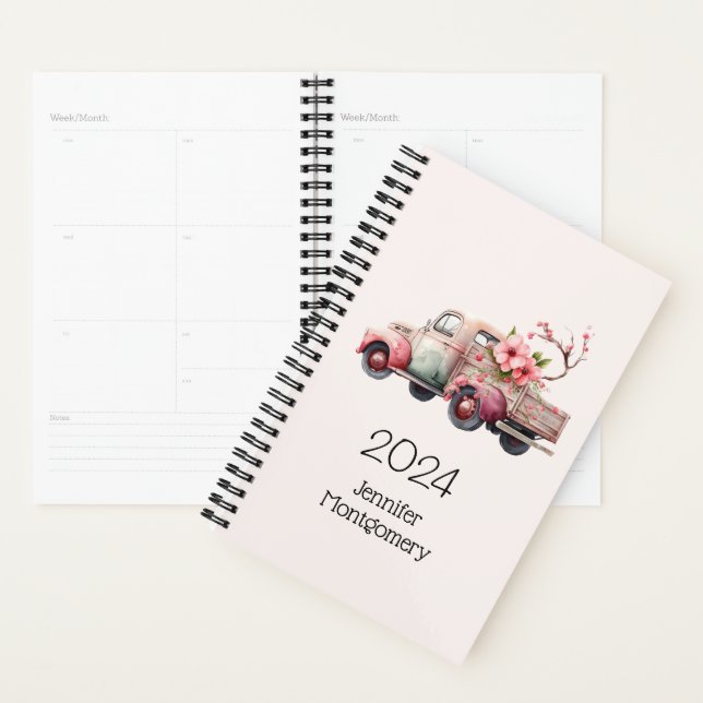 Agenda Caminhão do Agricultor de Vintagem Rosa (Exibição)