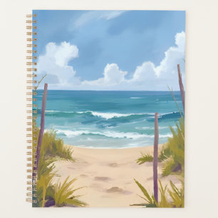 Agenda Caminho da Praia Água Oceânica Pintura Costeira