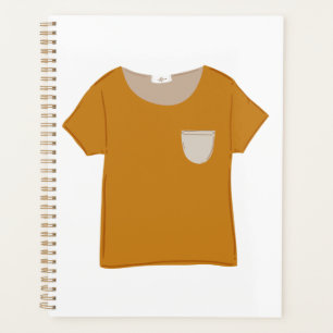 Agenda Camisa Amarela Mostarda Minimalista