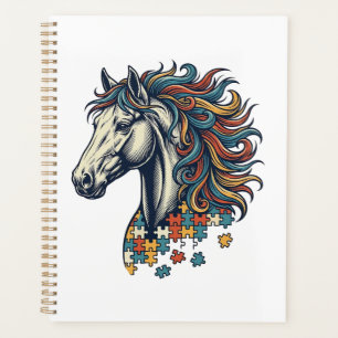 Agenda Camisa Colorida Peça de Cavalo Vintage Engraving T