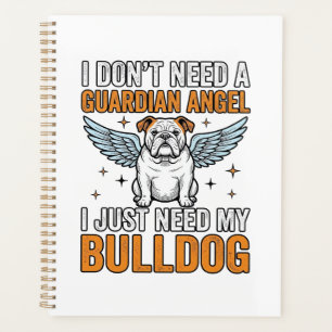 Agenda Camisa de Amante de Cachorro Vintage Anjo Guardião