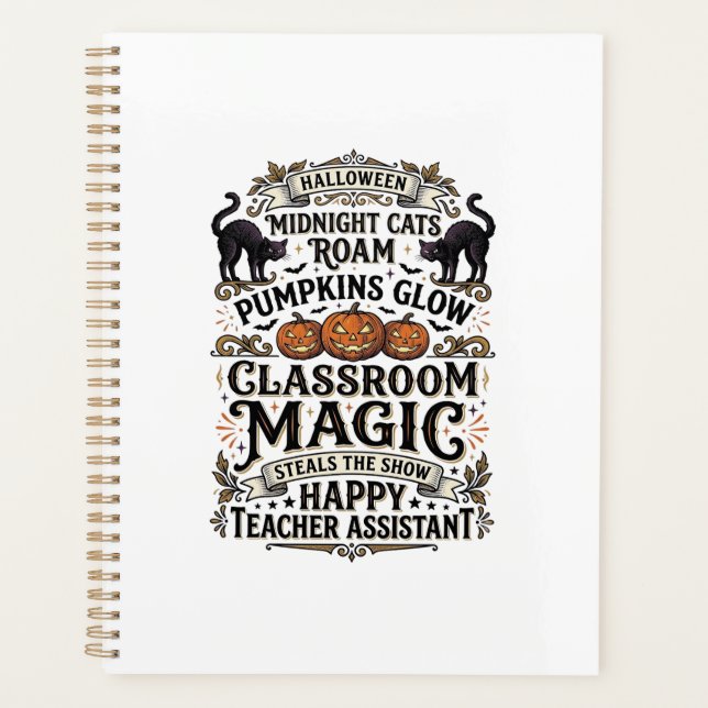 Agenda Camisa de Assistente de Professor de Halloween com (Frente)