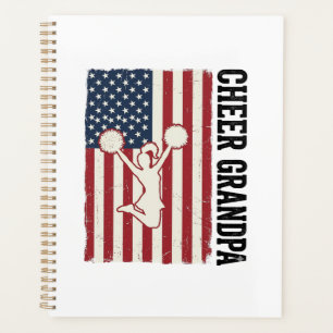 Agenda Camisa de bandeira vintage patriótica Cheer Grandp