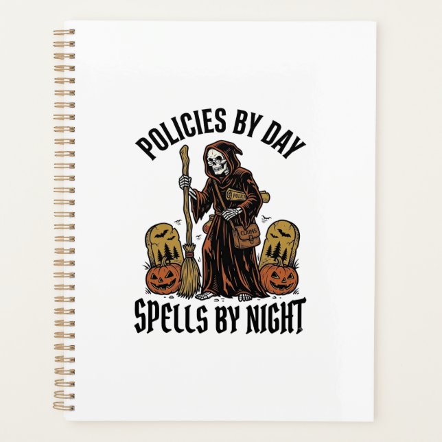 Agenda Camisa de Bruxa de Seguro Piada de Halloween Agent (Frente)