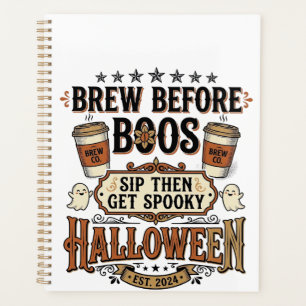 Agenda Camisa de Café de Halloween Prepare Antes dos Espí