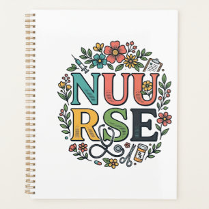Agenda Camisa de Enfermeira Floral Design Arte Médica Vin