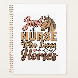 Agenda Camisa de Enfermeira que Ama Cavalos com Gravura V