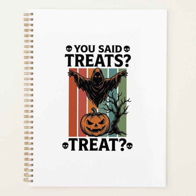 Agenda Camisa de Halloween de Fantasma com Punho de Gulos (Frente)