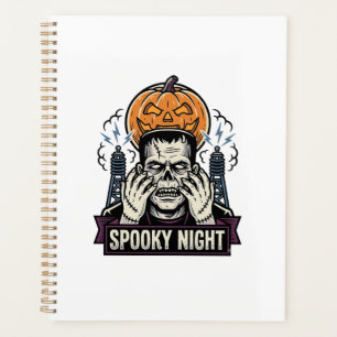 Agenda Camisa de Halloween de Monstro com Gravação da Lua