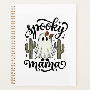 Agenda Camisa de Halloween Vintage Spooky Mama Ghost Cact