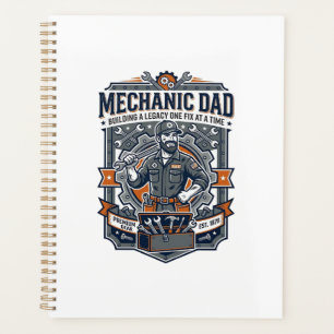 Agenda Camisa de Mecânico do Dia do Pai Pai Engraçado Pre