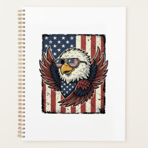 Agenda Camisa de Óculos de Sol Águia Patriótica Vintage D
