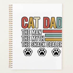Agenda Camisa de Pai de Gato Vintage Engraçado Design de