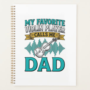 Agenda Camisa de Pai de Violino Meu Jogador de Violino Fa