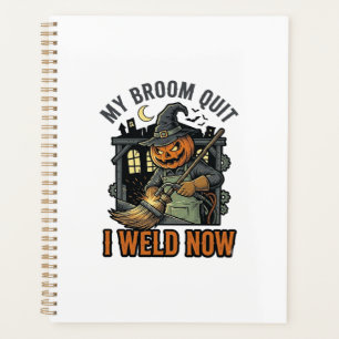 Agenda Camisa de Soldador de Halloween Design de Vassoura