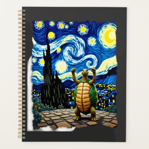 Agenda Camisa de Tartaruga Artística Tartaruga Noite Est