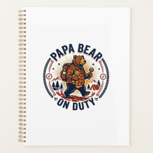 Agenda Camisa do Dia dos Pais Papai Urso em Serviço Anima