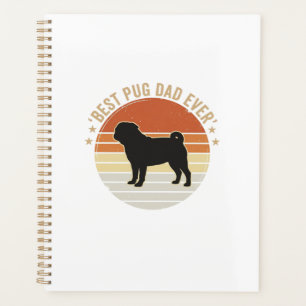 Agenda Camisa do Melhor Pai Pug de Sempre Design de Camis