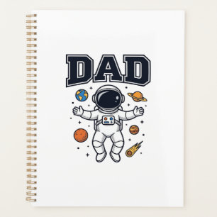 Agenda Camisa do Papai Astronauta Espaço Vetor Design_1