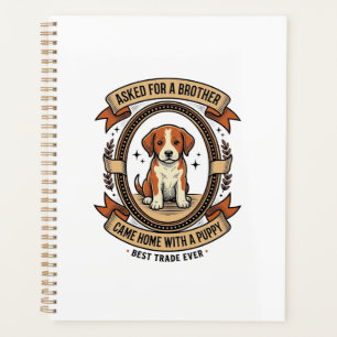 Agenda Camisa engraçada de cachorro pediu ao irmão e ganh