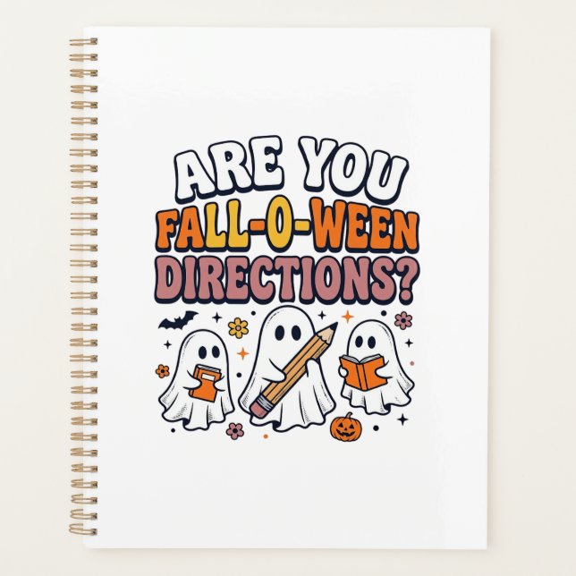 Agenda Camisa engraçada de outono de Halloween Professor  (Frente)