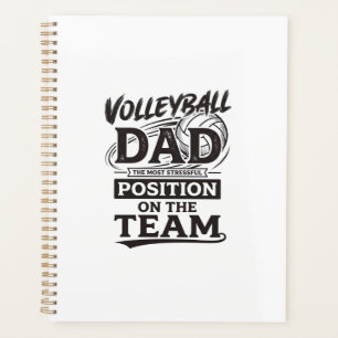 Agenda Camisa engraçada de pai de vôlei vintage posição t