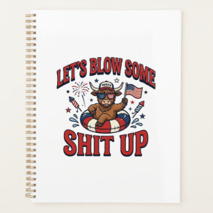 Agenda Camisa engraçada patriótica de vacas das Terras Al