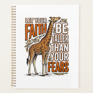 Agenda Camisa Inspiradora Vintage Girafa Fé Design_1