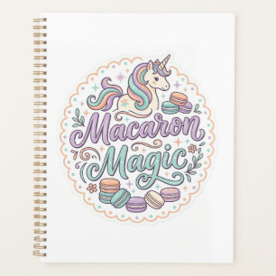 Agenda Camisa Mágica de Macaron Unicórnio Caprichoso Desi