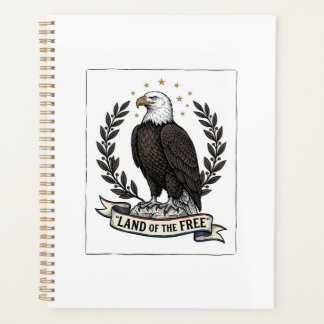 Agenda Camisa Patriótica Vintage Eagle Terra dos Livres D