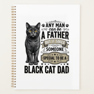 Agenda Camisa preta de gato papai desenho de gravura vint