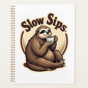Agenda Camisa retrô fofa de amante de café de preguiça vi
