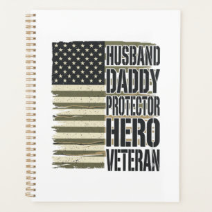 Agenda Camisa Veterano Marido Papai Protetor Herói Bandei
