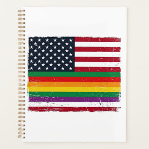 Agenda Camisa Vetorial com Desenho de Bandeira do Orgulho