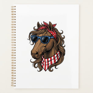 Agenda Camisa Vetorial de Cavalo Patriótico Design_1