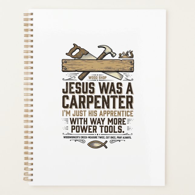 Agenda Camisa Vintage Aprendiz de Carpinteiro Jesus (Frente)