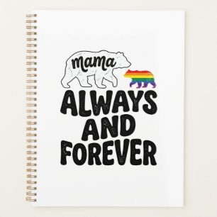 Agenda Camisa Vintage Arco-Íris Mamãe Urso Sempre E Para 