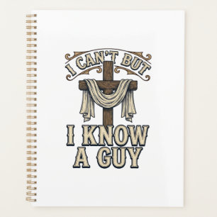 Agenda Camisa Vintage Cruz Cristã Eu Conheço um Cara
