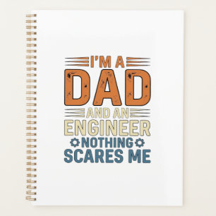 Agenda Camisa Vintage de Design de Engenheiro Pai Nada Me
