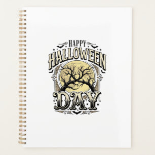 Agenda Camisa Vintage Halloween Dia Lua Galho Da Árvore D