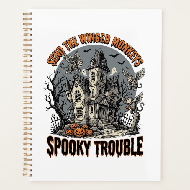 Agenda Camiseta Assustadora do Halloween dos Macacos Alad (Frente)